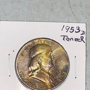 1953 Silver Franklin Half Dollar Toner